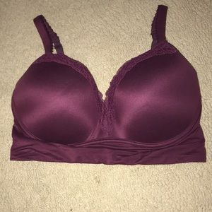 VS maroon padded no wire bra 36DD